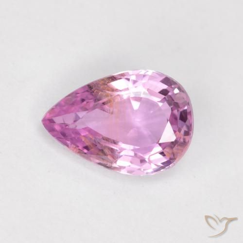 0.59ct طبيعي وردي فاتح زفير, شكل الكمثرى, قليلا جدا