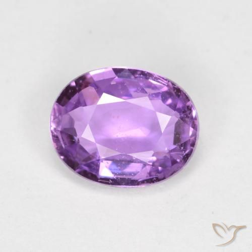 0.70ct طبيعي أرجوانى متوسط زفير, بيضوي, قليلا جدا