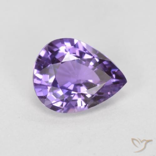 0.66ct طبيعي بنفسجى كثيف زفير, شكل الكمثرى, VS-SI