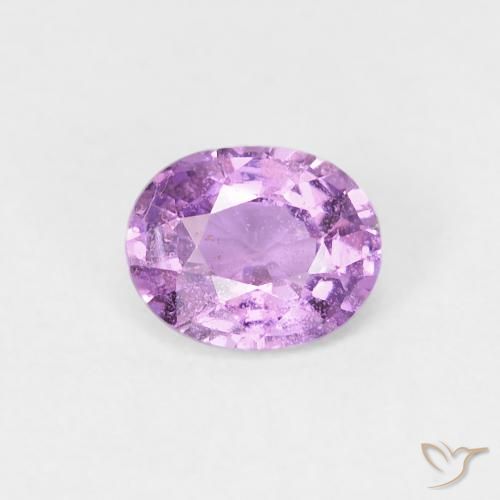0.59ct طبيعي أرجوانى متوسط زفير, بيضوي, VS-SI