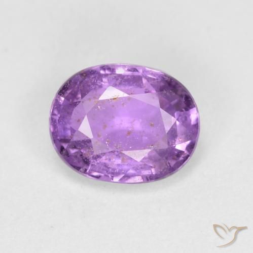 0.77ct طبيعي بنفسجي أرجواني زفير, بيضوي, VS-SI