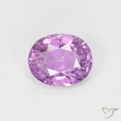 0.74ct طبيعي أرجوانى متوسط زفير, بيضوي, VS-SI
