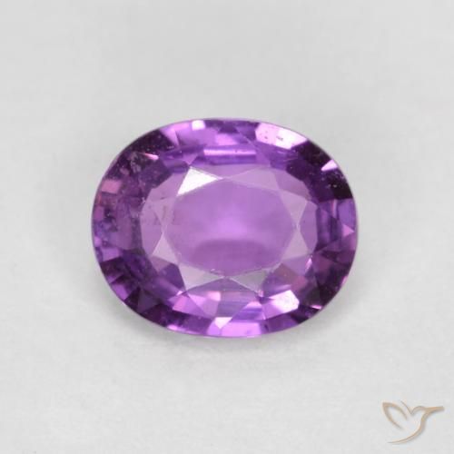 0.72ct طبيعي أرجوانى غامق زفير, بيضوي, VS-SI