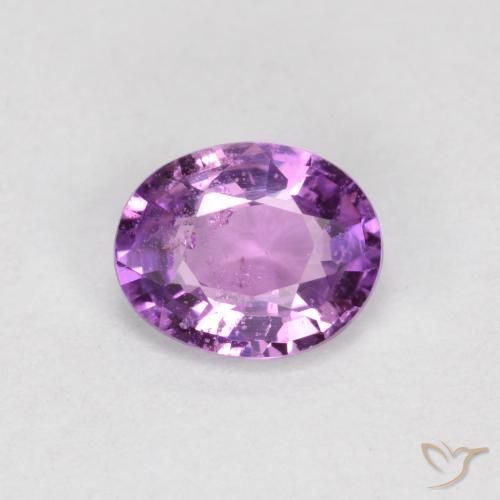 0.51ct طبيعي أرجوانى داكن-متوسط زفير, بيضوي, VS-SI