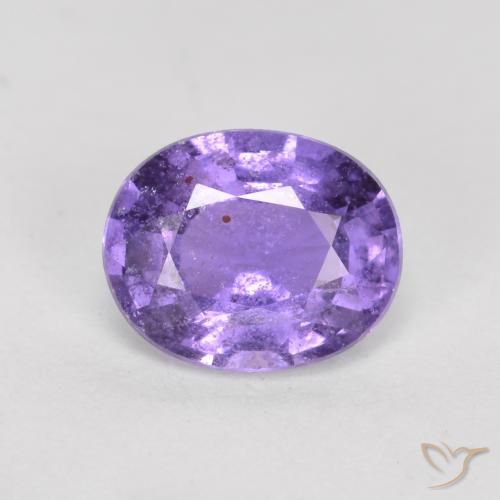 0.77ct طبيعي بنفسجى ملكى زفير, بيضوي, VS-SI