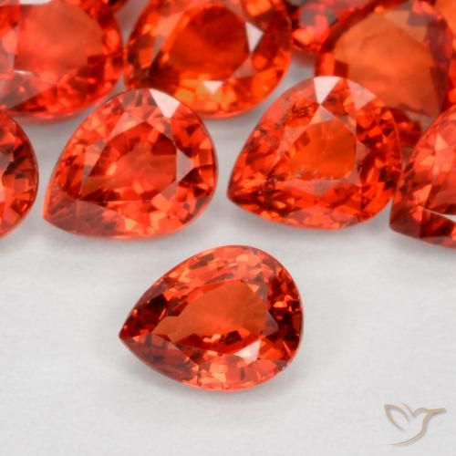 0.42ct طبيعي أحمر متوسط زفير, شكل الكمثرى, VVS-VS