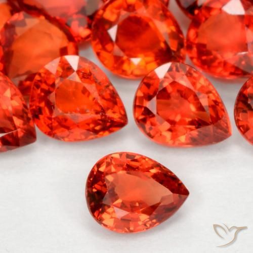 زفير أحمر متوسط طبيعي، شكل الكمثرى، 0.42 قيراط، VVS-VS