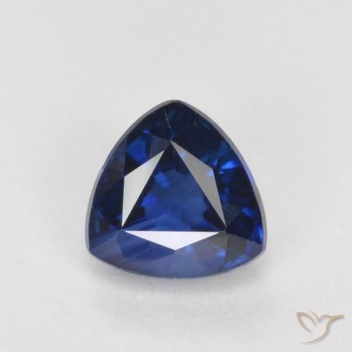 0.53ct طبيعي أزرق غامق زفير, مثلثى, قليلا جدا