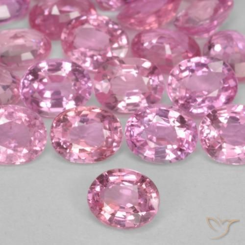 0.45ct طبيعي وردى العلكة زفير, بيضوي, VS-SI