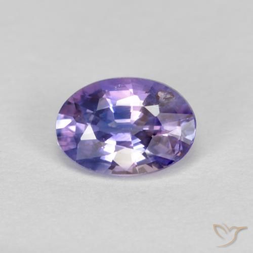 0.57ct طبيعي بنفسجى فاتح متوسط زفير, بيضوي, قليلا جدا