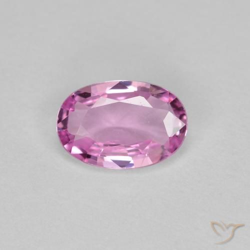 0.58ct طبيعي وردى أرجوانى ملكى زفير, بيضوي, VVS