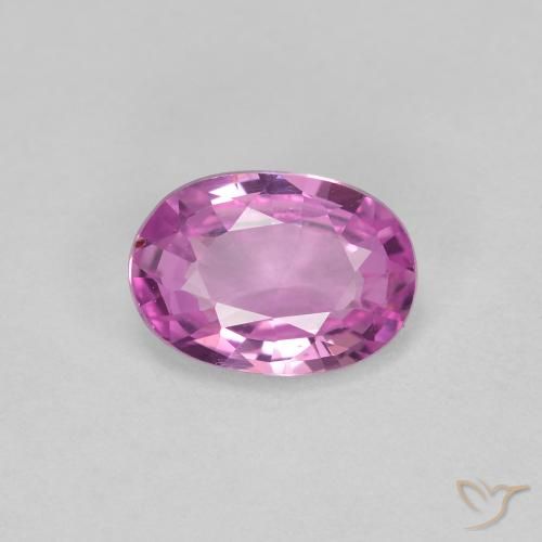 0.73ct طبيعي أرجوانى وردى زفير, بيضوي, VVS