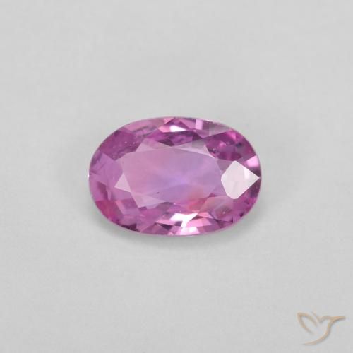 0.55ct طبيعي أرجوانى وردى زفير, بيضوي, VVS