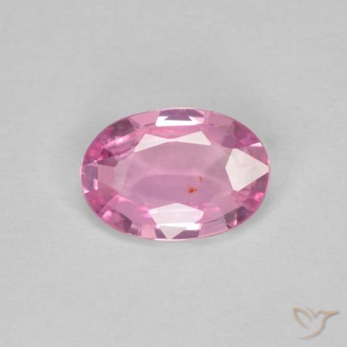 0.59ct طبيعي وردي فاقع زفير, بيضوي, قليلا جدا