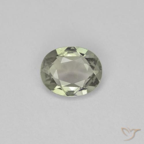 0.73ct طبيعي أخضر ترابى زفير, بيضوي, VVS-VS