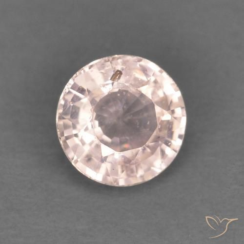 0.39ct طبيعي برتقالي فاتح زفير, دائري, قليلا جدا
