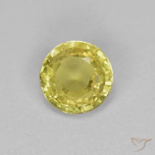 0.39ct طبيعي أصفر ديجون زفير, دائري, VVS-VS