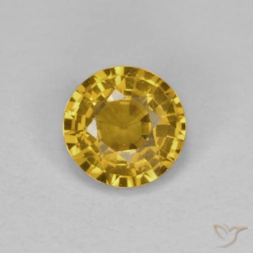 0.42ct طبيعي برتقالى ذهبى غامق زفير, دائري, VVS-VS