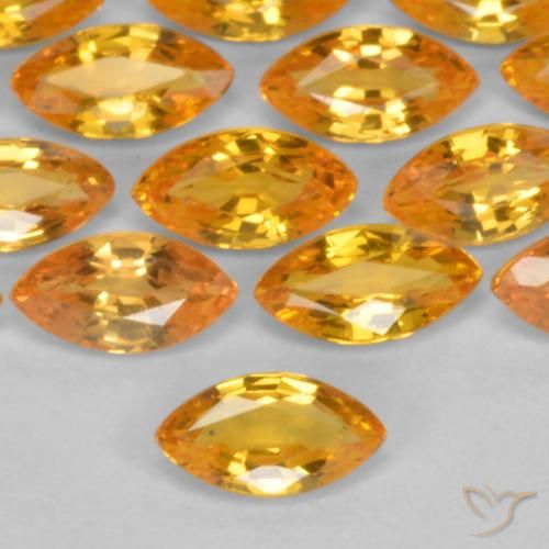 0.19ct طبيعي ذهب زفير, ماركيز, قليلا جدا