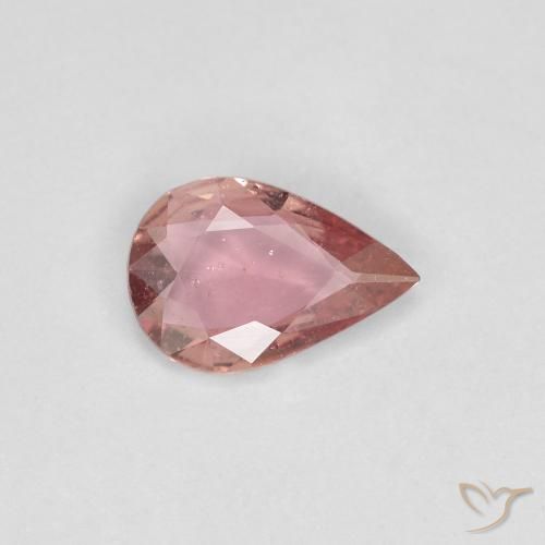 0.43ct طبيعي وردي فاتح زفير, شكل الكمثرى, قليلا جدا