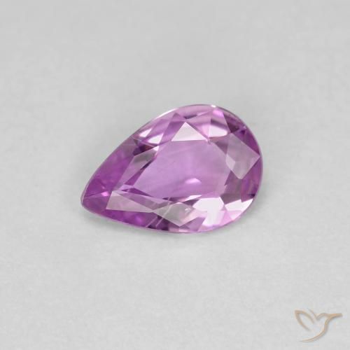 0.48ct طبيعي أرجوانى متوسط زفير, شكل الكمثرى, قليلا جدا
