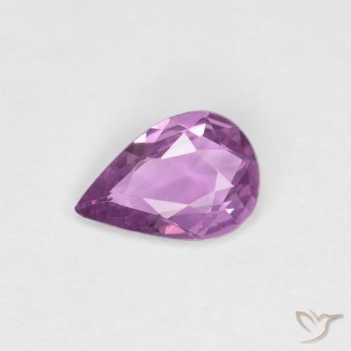 0.55ct طبيعي أرجوانى بنفسجى وردى زفير, شكل الكمثرى, VVS