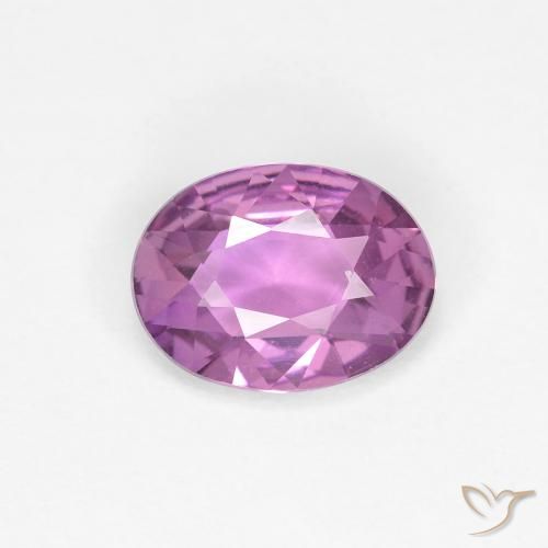 0.71ct طبيعي أرجوانى فاتح-متوسط زفير, بيضوي, VVS-VS