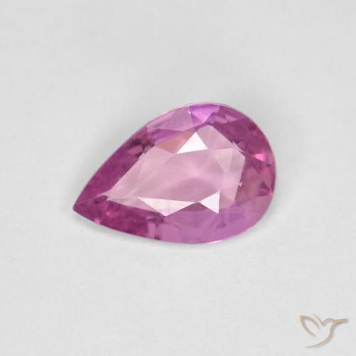 0.43ct طبيعي أرجوانى كثيف زفير, شكل الكمثرى, VVS-VS