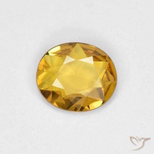 0.53ct طبيعي ذهبي زفير, بيضوي, VVS