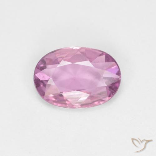0.63ct طبيعي وردى-أرجوانى زفير, بيضوي, قليلا جدا