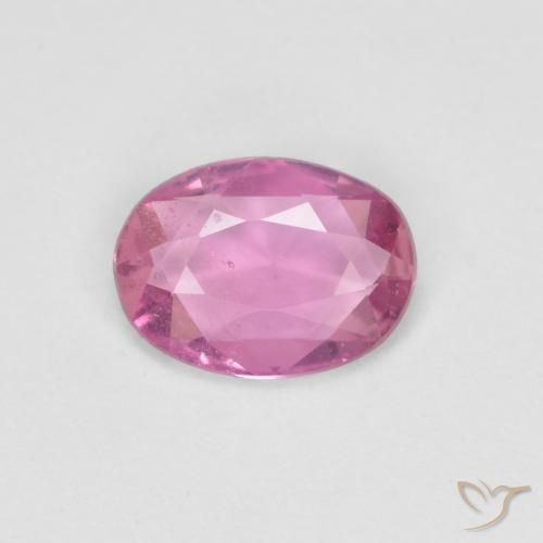 0.64ct طبيعي وردى كثيف زفير, بيضوي, قليلا جدا