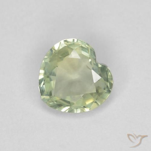 0.37ct طبيعي أخضر مريمية فاتح زفير, قلب, VVS