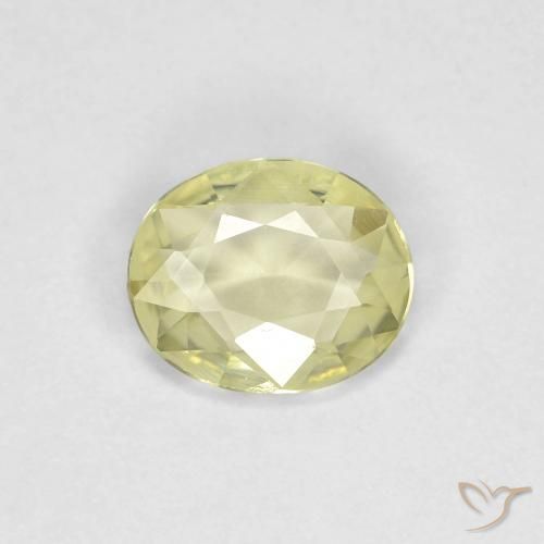 0.56ct طبيعي أصفر فاتح-متوسط زفير, بيضوي, VVS