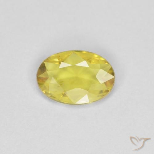 0.33ct طبيعي الأصفر زفير, بيضوي, قليلا جدا