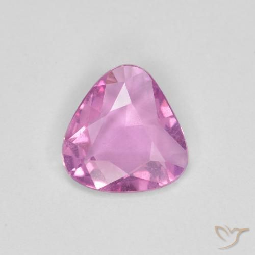 0.61ct طبيعي وردى أرجوانى ملكى فاتح زفير, مثلثى, قليلا جدا
