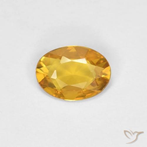 0.34ct طبيعي برتقالى ذهبى غامق زفير, بيضوي, VVS-VS