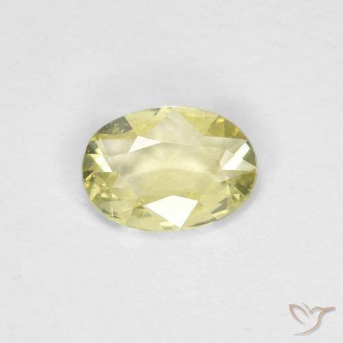 0.36ct طبيعي أصفر فاتح-متوسط زفير, بيضوي, VVS-VS