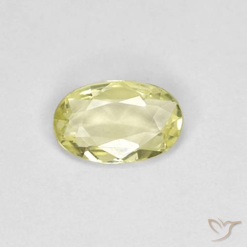 0.37ct طبيعي الأصفر الليمونى زفير, بيضوي, VVS-VS