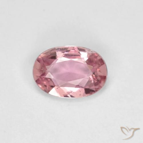 0.48ct طبيعي وردى العلكة فاتح زفير, بيضوي, قليلا جدا