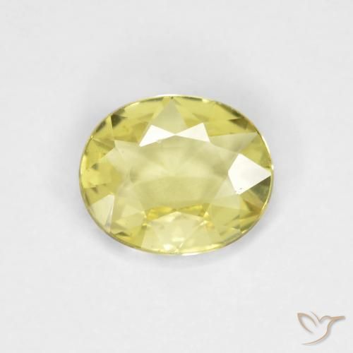 0.57ct طبيعي أصفر فاتح زفير, بيضوي, VVS-VS