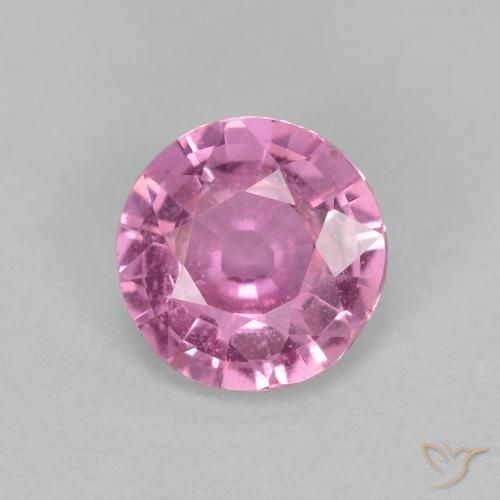 0.60ct طبيعي وردى كثيف زفير, دائري, قليلا جدا