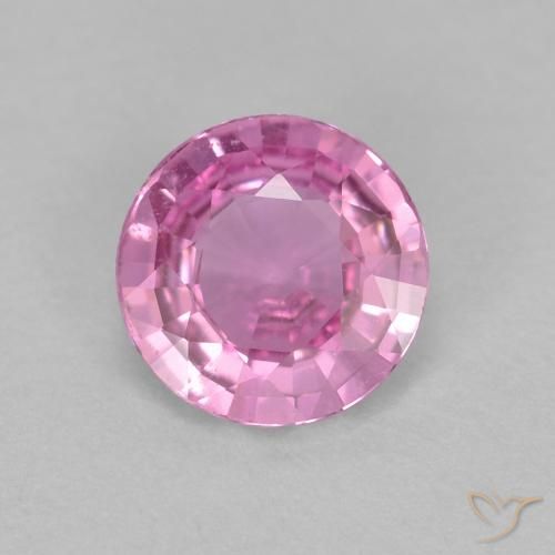 0.61ct طبيعي وردى أرجوانى ملكى زفير, دائري, قليلا جدا
