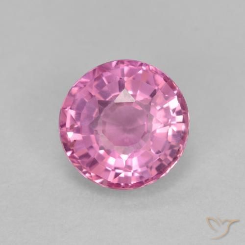 0.70ct طبيعي وردى أرجوانى ملكى زفير, دائري, قليلا جدا