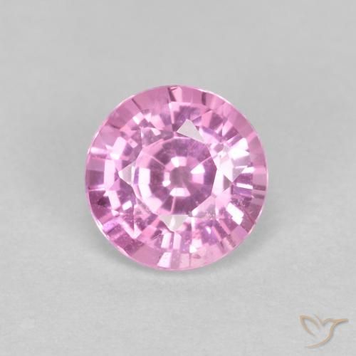 0.60ct طبيعي وردى أرجوانى ملكى زفير, دائري, قليلا جدا