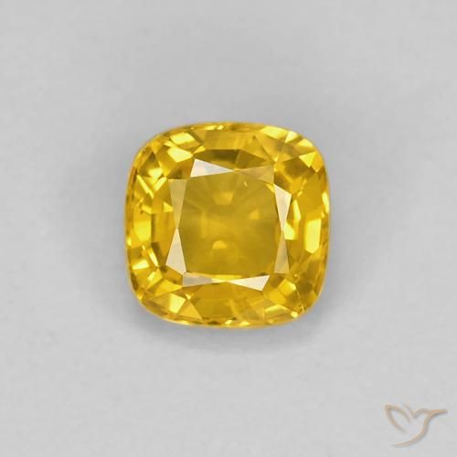 0.56ct طبيعي ذهبي زفير, وسادة, VVS-VS