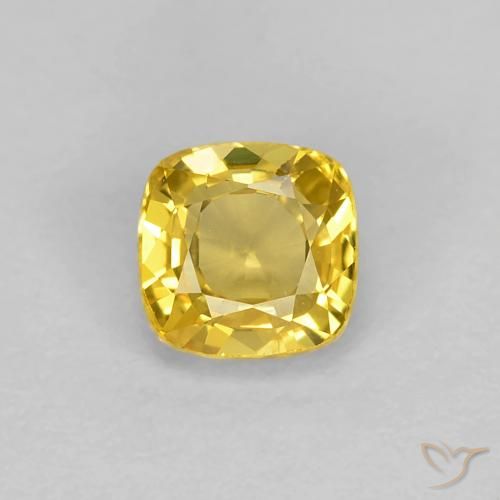 0.54ct طبيعي ذهبي زفير, وسادة, VVS-VS