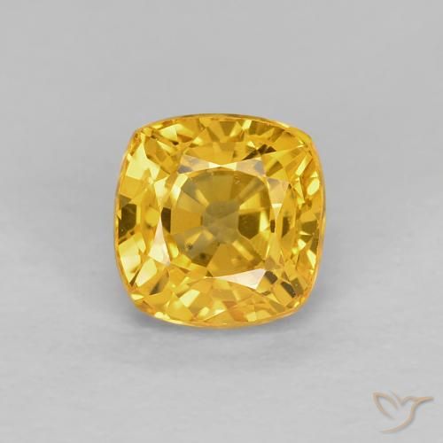 0.68ct طبيعي ذهبي زفير, وسادة, VVS-VS