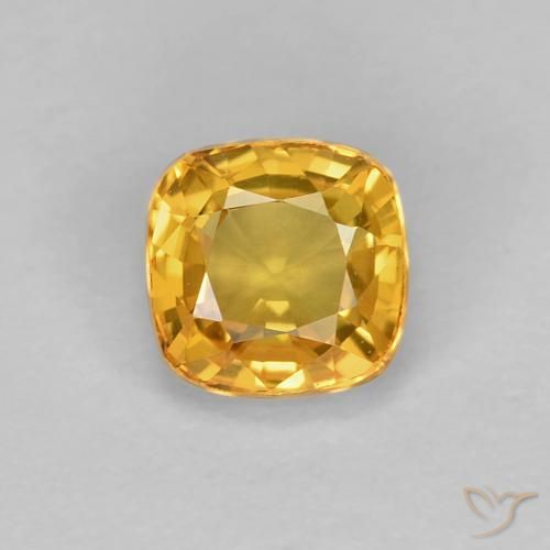 0.68ct طبيعي ذهبى داكن زفير, وسادة, VVS