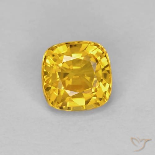 0.55ct طبيعي ذهبي زفير, وسادة, VVS