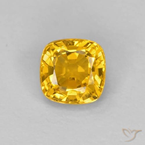 0.56ct طبيعي ذهبي زفير, وسادة, VVS
